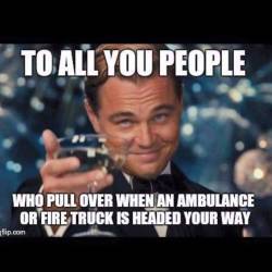 dieselfireman888:  I’d like to personally thank everyone of you who pull over for us.  It’s great appreciated.  And the people who called 911 appreciate it even more.     Thank you 