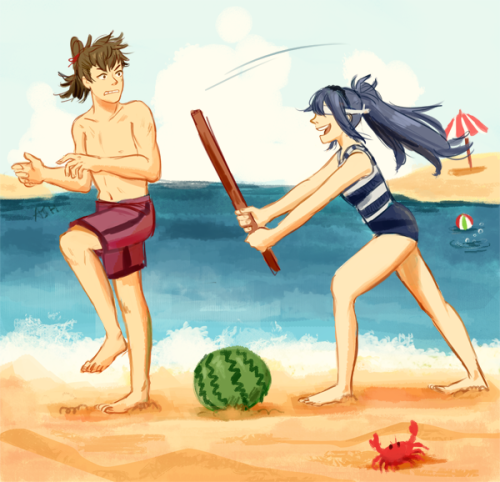 knightingaleforce:Hinata &amp; Oboro(i’m slowly tryna conclude this AU with these illustrations…)