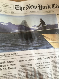 rubyfruitjumble: I accidentally spilled tea on the newspaper and now bigfoot is rising out of the ocean to hunt president Obama 