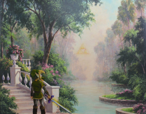 retrogamingblog:  Legend of Zelda Painting by Dave Pollot