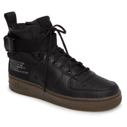 Women’s Nike Sf Air Force 1 Mid Sneaker ❤ liked on Polyvore (see more military footwears)