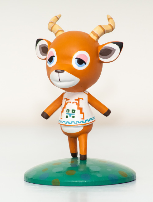 princessvonsweets:  ladyjoyceley:  Animal Crossing sculptures made by mePhotographed by my father They are handmade, no molds were used. They are made of Super Sculpey Firm and Apoxie sculpt over a wire armature and painted with acrylics. The base is