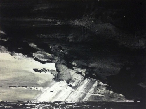 Emma Stibbon RA (German, b. 1962, Munster, Germany) - 1: Sea Mist (Svalbard)  2:Radar Station (Icela