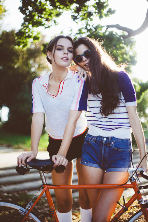 shazleton:  Girls on bikes. Happy Friday.