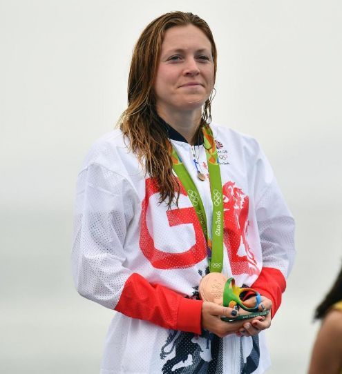 Vicky Holland wins bronze in the triathlon, beating teammate and flatmate Non Stanford into fourth p