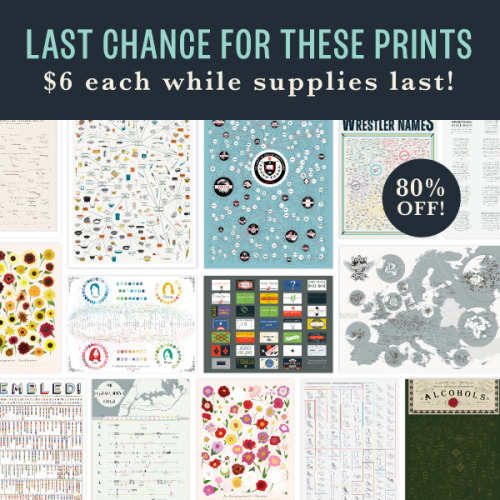 CLOSEOUT BLOWOUT! Save up to 83% on these 30 classic prints–before they’re gone forever!