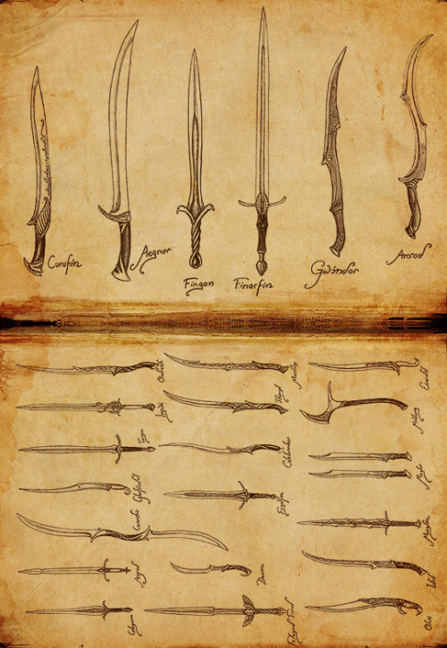 makebeliever:   Elf Week: Elven Weapons by Atohas