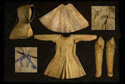 historical-nonfiction: Complete Medieval outfit dating from 1350-1370, found on Boksten Man bog body