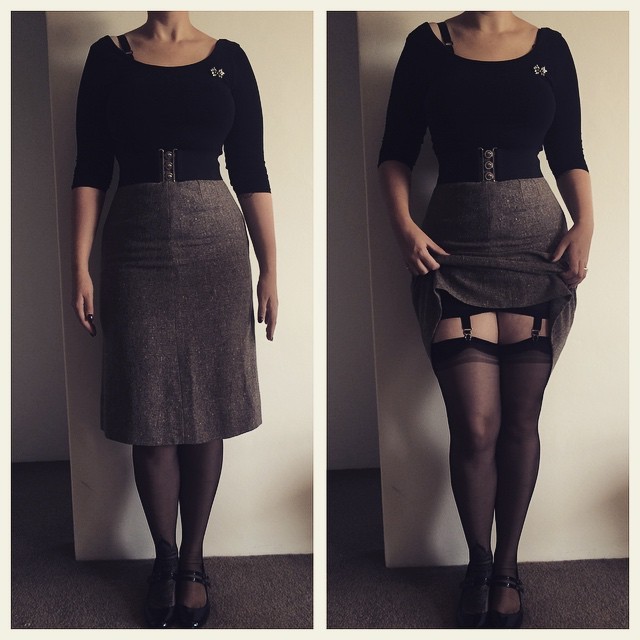 the-nylon-swish:  I love my new vintage skirt from @thegoldhattedlovers ! They go