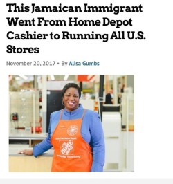 luvyourmane:  #MondayMorningInspiration 👏🏾👏🏾👏🏾 #BlackGirlMagic .. @Regranned from @blackenterprise -  Ann-Marie Campbell’s started at The Home Depot over 30 years ago as a cashier. And now she’s the executive vice president of U.S.