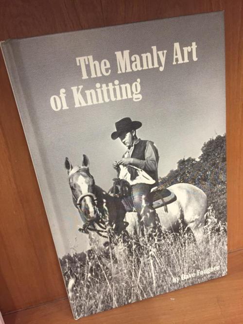 putthison:  The Manly Art of KnittingScans from The Manly Art of Knitting – a short, 64-page book originally published in 1972 by David Fougner in an attempt to get more men to pick up knitting needles. In addition to giving basic step-by-step guides,