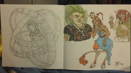 art-krank:Stuff from the sketchbook.Punk trolls should totally be a thing.