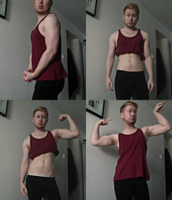 rolacolaandalex:  Goofing around post-shittiest workout going (but i’m sure i’ll feel the micro-tears). Don’t they tell people who want to lose weight to do any exercise possible? Well I guess it works for me. I remember when this vest hung off