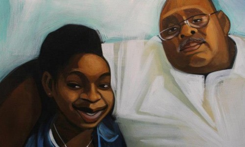 soulbrotherv2:PAINTING POSSIBILITIES:ST. LOUIS ARTIST DEPICTS AFRICAN AMERICAN FATHERS WITH THEIR CH