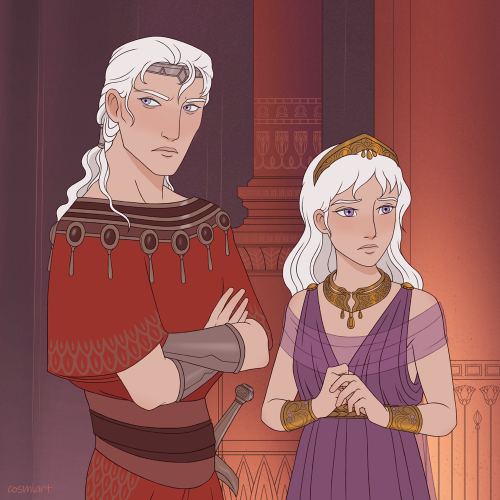 cosmiart:Viserys Targaryen & Daenerys Targaryen