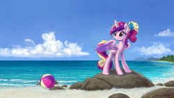 Equestrian-Pony-Blog:  Young Cadance At The Beach By Kp-Shadowsquirrel  =3