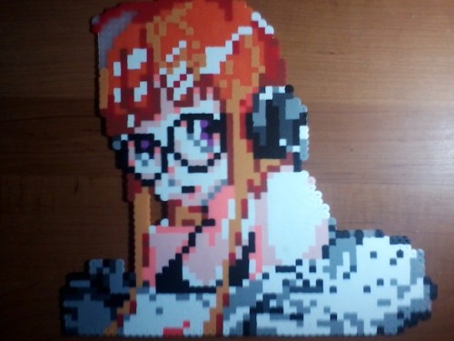 protozoalord: Perler commission of Futaba Sakura for my friend @syrinfin! First time having to shade