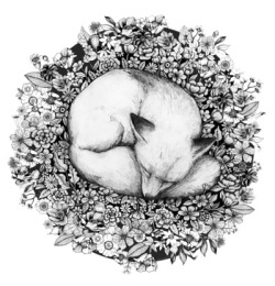 linnwarme:  Sleeping in Flowers by Linn Warme Buy it on Society6