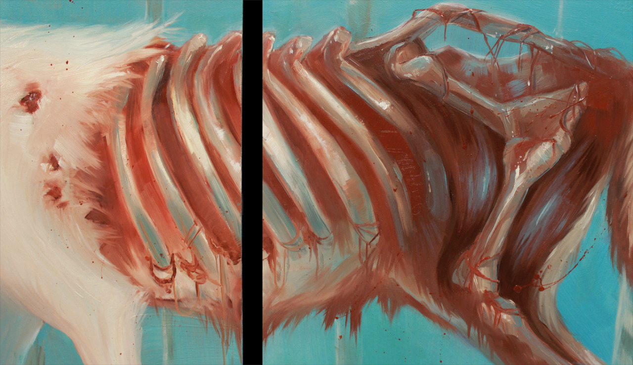 kayke-knadle:  &ldquo;Hollow&rdquo; 32” x 48” Oil on Masonite Panels