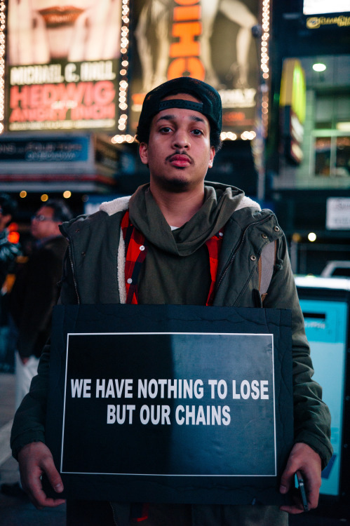 outlierimagery: Marching tonight for Mike Brown in NYC.Spread his name like wildfire. 