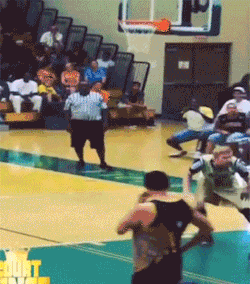 dettolmami:  90sdefect:  hoodkage:  popularunknown:  Even the ref was like gahdamn!  the disrespect  Black Excellence  When ima get dunked on like this?
