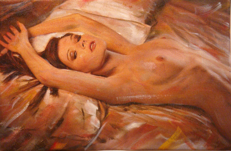artbeautypaintings:  Autumn nude - William Oxer 