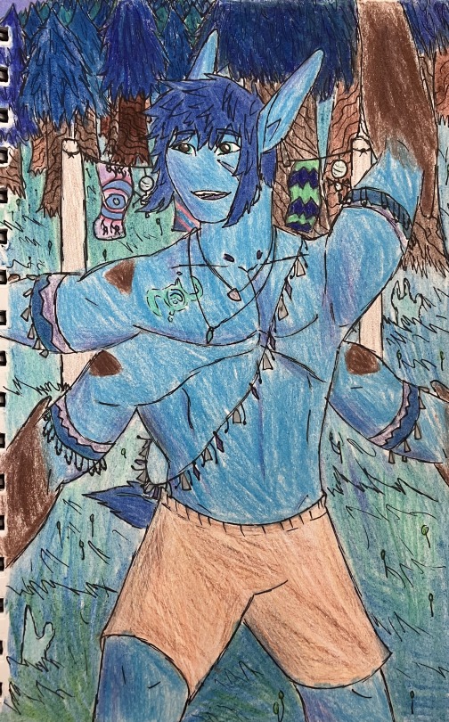Heres One Last Nao Drawing To Cap Off 2023, Hes Just Dancing For Some Sort Of Festival Or Ceremony