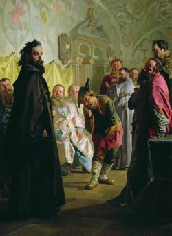 Nikolai Nevrev (1830-1904) The Disgraced Boyar and a Jester 