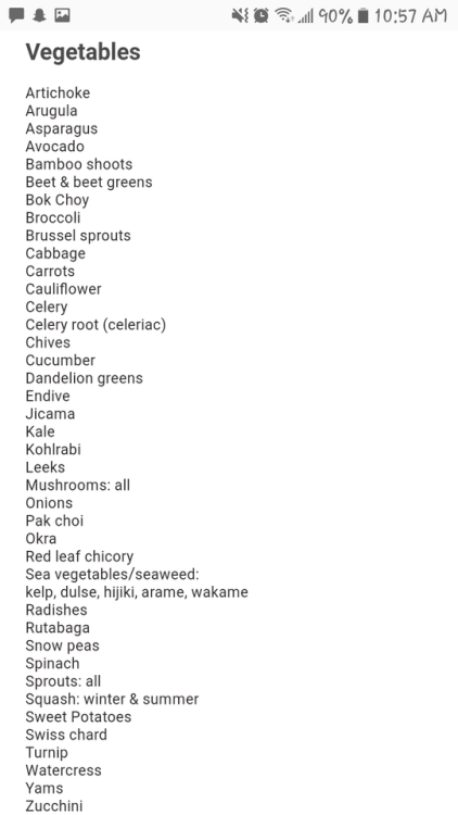 chantillyredrose: This is a list of foods that are “safe” foods, they help metabolism, p