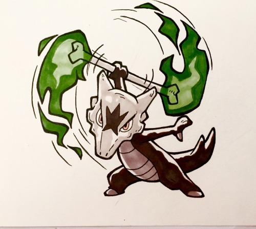 Inktober day 14! Alolan Marowak is super cool