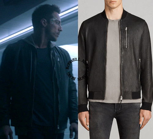 Who: Michael Trevino as Kyle ValentiWhat: All Saints konrad Leather Jacket in Black - Sold OutWhere: