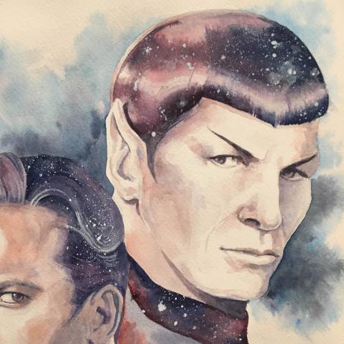 ordinarypeasant:Old Star Trek Painting:I kind of forgot I had a tumblr, lol.  Anywhere, here’s a few