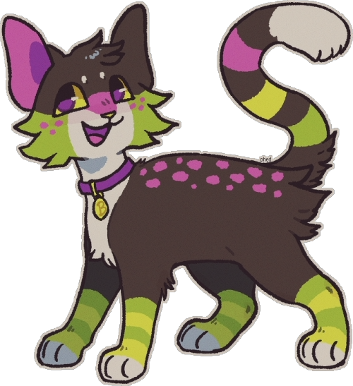 example featuring a happy sparklecat