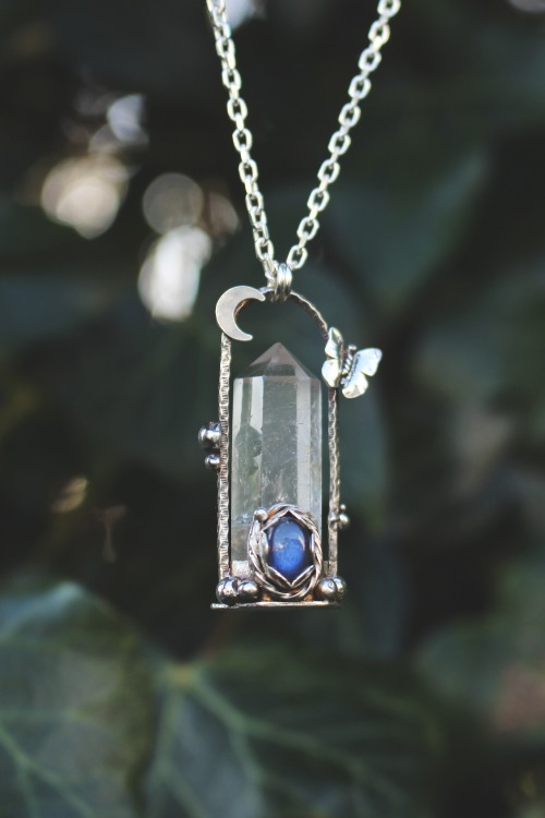 Quartz Point &amp; Labradorite Pendant - available here