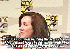 thecloneclub:  Maria Doyle Kennedy on Tatiana’s mom visiting the set of Orphan Black. (x) 