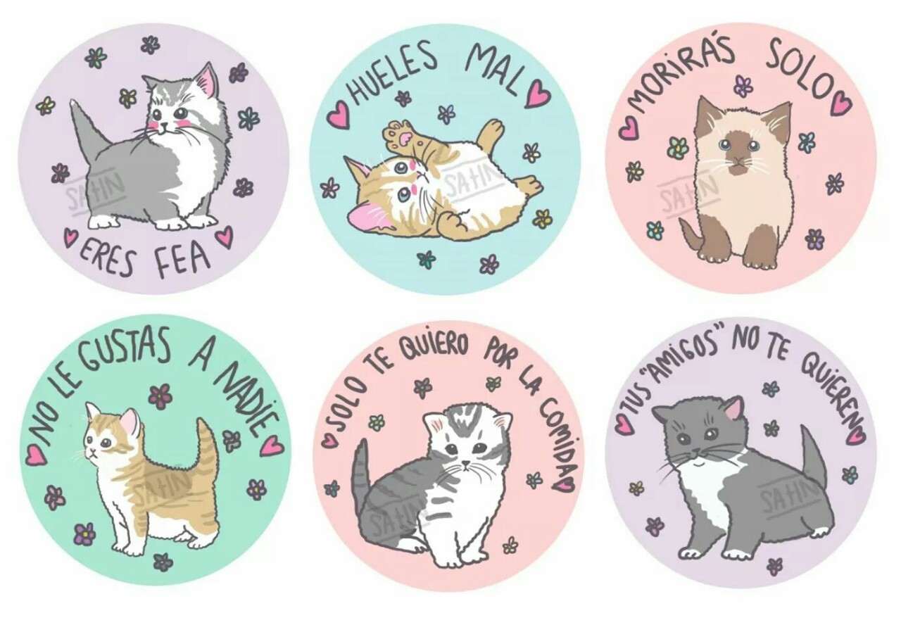 soysatin: Gatos atrevíos.-   Originales de Satin (pronto chapitas que podrán comprar