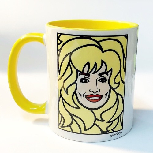 Have a cup o’ Dolly! Available at TrevorWayne.com! #dollywood #dollyparton #popart #trevorwayne