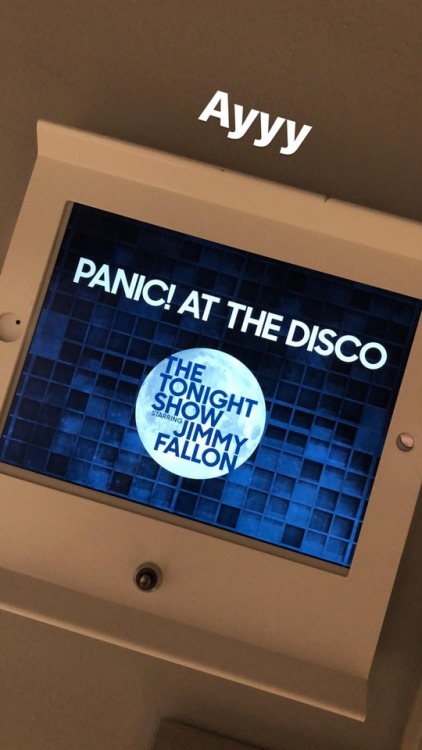 The Crush Music team supported Panic! Last night at Fallon! Instagram: panicatthedisco, chardog1, ca