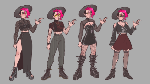 ~Kalopsia fashion sheet~Asked you guys on twitter for outfit suggestions for my demonsona OC and I t