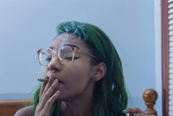 emerald-nymph-princess:I dyed my hair green,