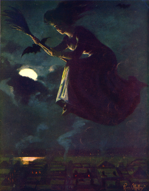 indypendent-thinking:  Beware the beautiful witch, 1913  Halloween-themed Life Magazine cover by Power O’Malley is from 30 October 1913 (vol. 62; No. 1618 in fact).  