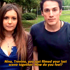 iwantyoudamon:  ninadobrev:   That’s a wrap on Elena and Tyler. We were just kids