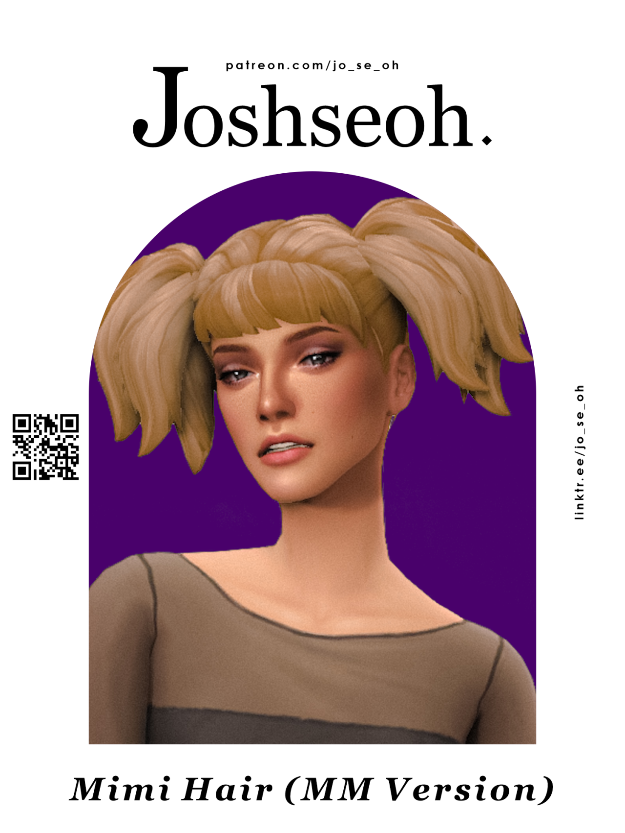 Josh | JoshSeoh : Mimi Hair (Maxis Match Version) Based on the...