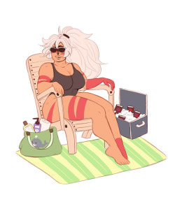 littlekikis: I’m mad at myself that my favorite thing is the bag.  If you’d like to see more Jasper art that I don’t post on tumblr, please support me on patreon~!!  &lt;3 &lt;3 &lt;3