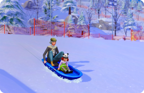 Some of the Charming’s took to the slopes better than others.Sage had SO MANY sad moodlets aft