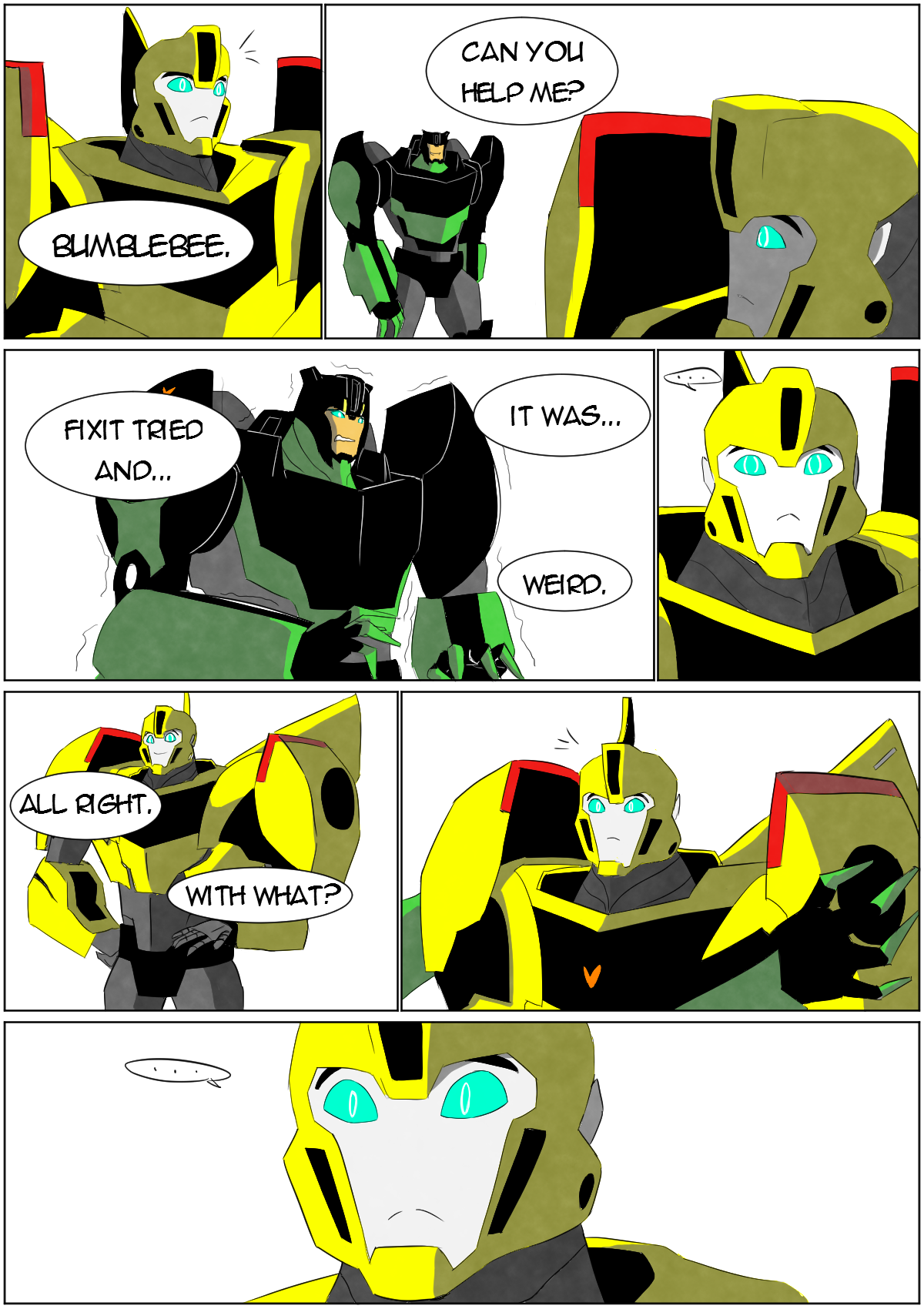 bitzy-blitzwing:  Grimlock was curious. OwO