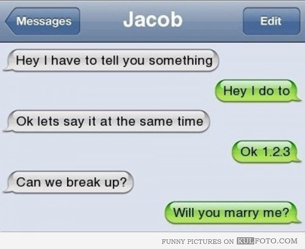 Funny break up text fails