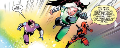Deadpool explaning why, Gambit´s new name is old spice.I like it!Rogue & Gambit #2 (2018-)