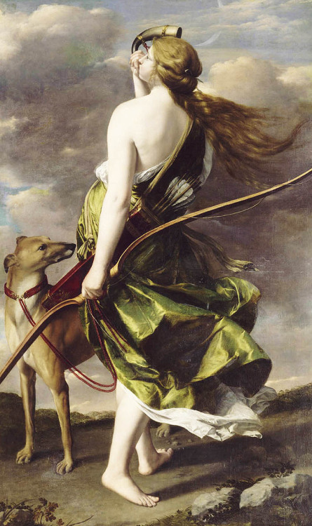 jaded-mandarin: Orazio Gentileschi. Diana the Huntress, 17th Century.