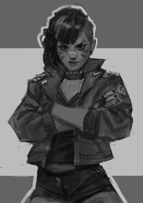theboyofcheese:Punk D.Va, ready to KICK YOUR ASS